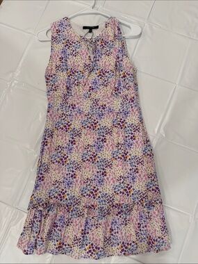 19 Cooper Sleeveless Floral Dress in Purple, Pink, Cream